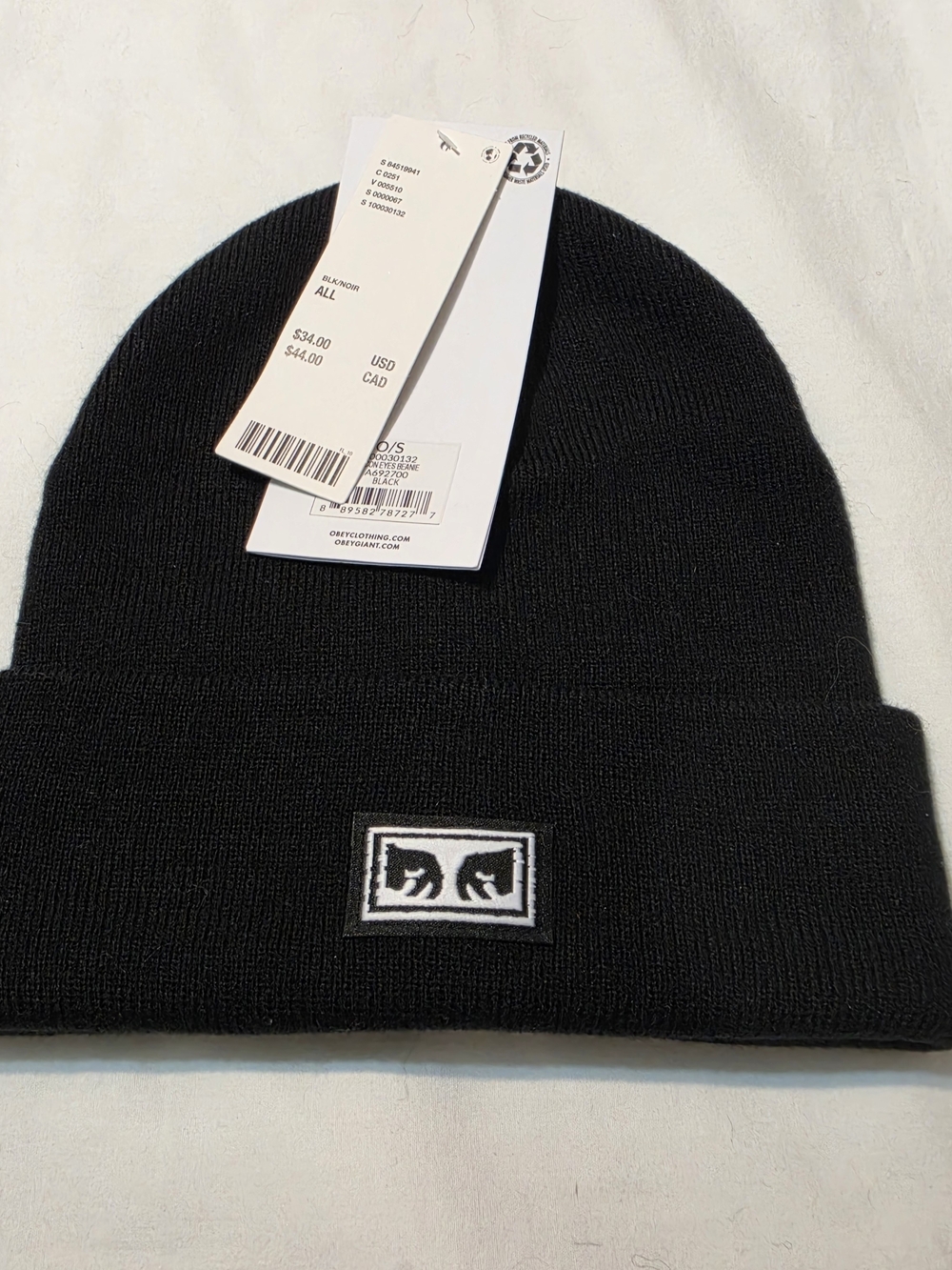 Obey Icon Eyes Beanie Black Unisex